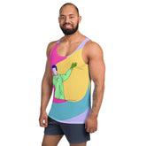 Singing Man Unisex Tank Top - Back View